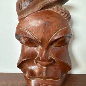 Vintage Cuban "Everyman" Mahogany Carving